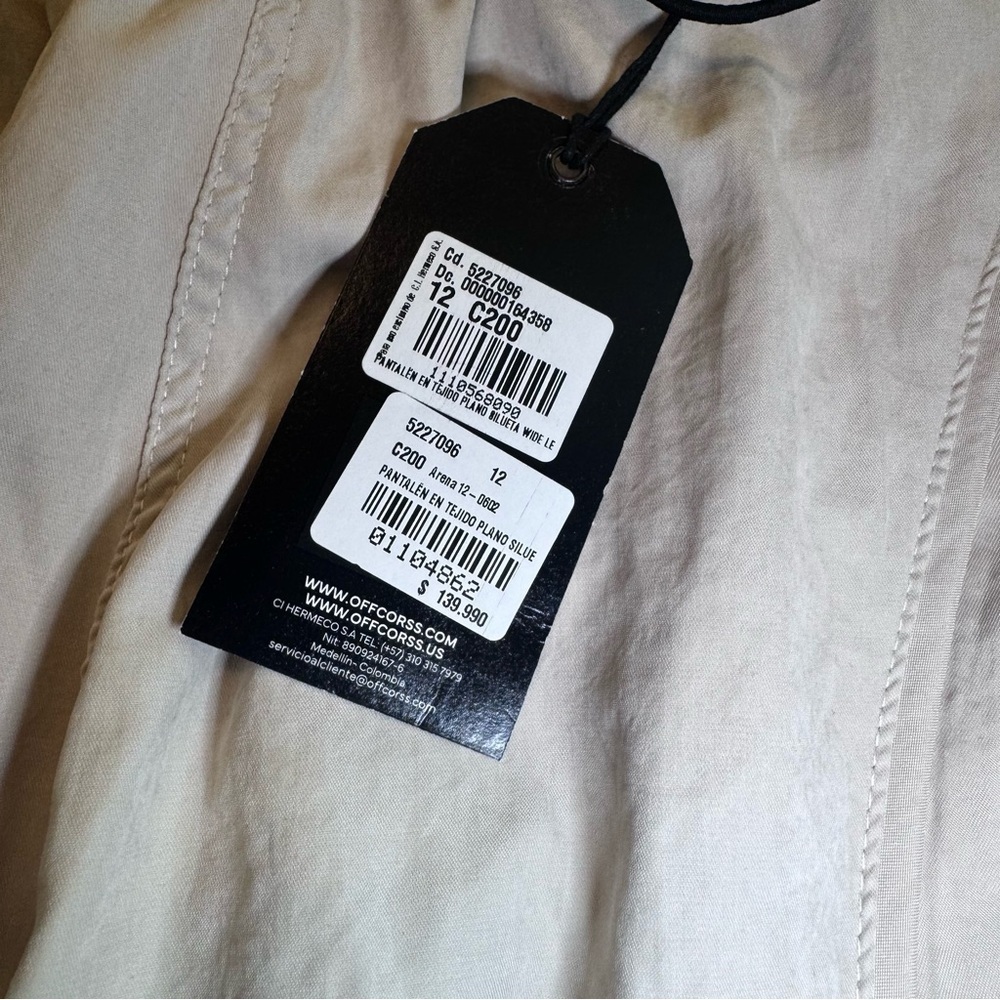NWT Offcorss Wide Leg Utility Performance Pants Drawstring Beige Youth Sz. 12 - Picture 7 of 9